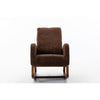 Brown 37'' Modern Nursery Rocking Armchair Comfortable Upholstered