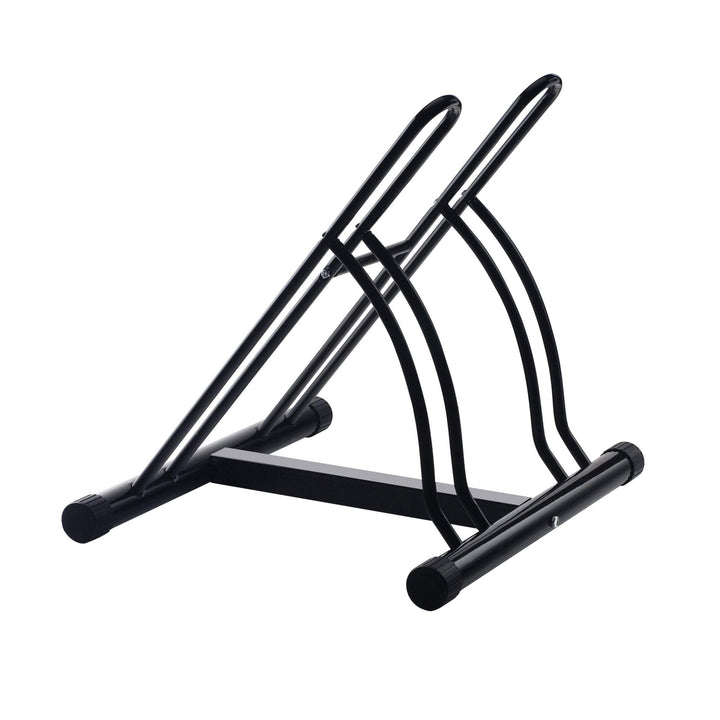 Rack Two Bike Floor Stand Bicycle Instant Park Cycle Pro-Quality Black Metal