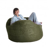 SLACKER sack 5-Feet Memory Foam Microsuede Beanbag Chair, Large, Olive