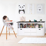 Kids Bookshelf and Toy Storage White Casual MDF