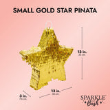 Small Gold Star Pinata for Twinkle Little Baby Shower Decorations