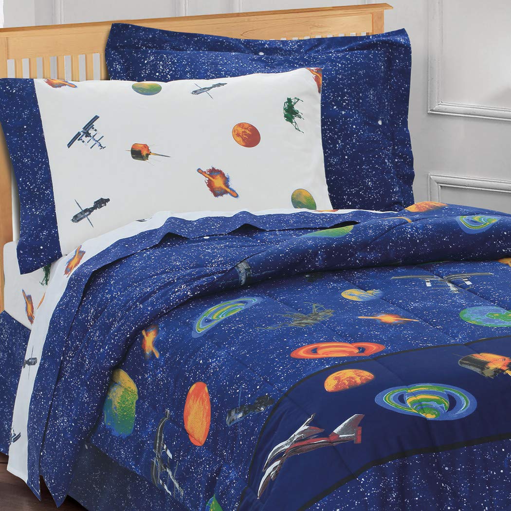 Outer Space Themed Comforter Set With Sheets