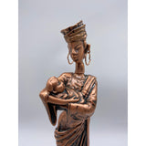 Tribal Lady with Baby in Arms Multi Color Resin Metallic