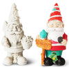 2 Pack Mini Paint Your Own Garden Gnome Statues Unpainted DIY