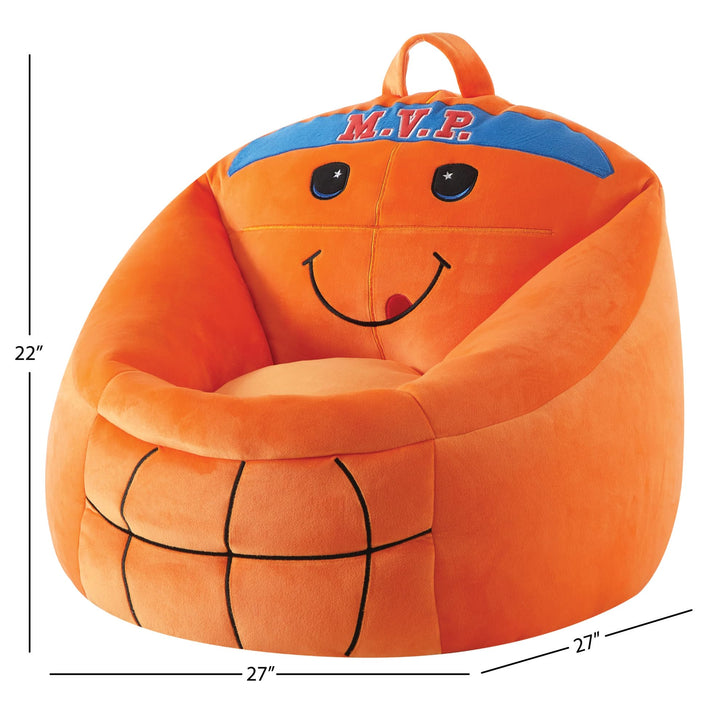 Heritage Kids Micromink Squishy Bean Bag Chair for Kids Ages 3+