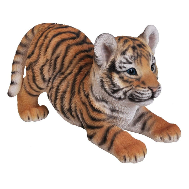 Playing Tiger Baby Statue Polyresin