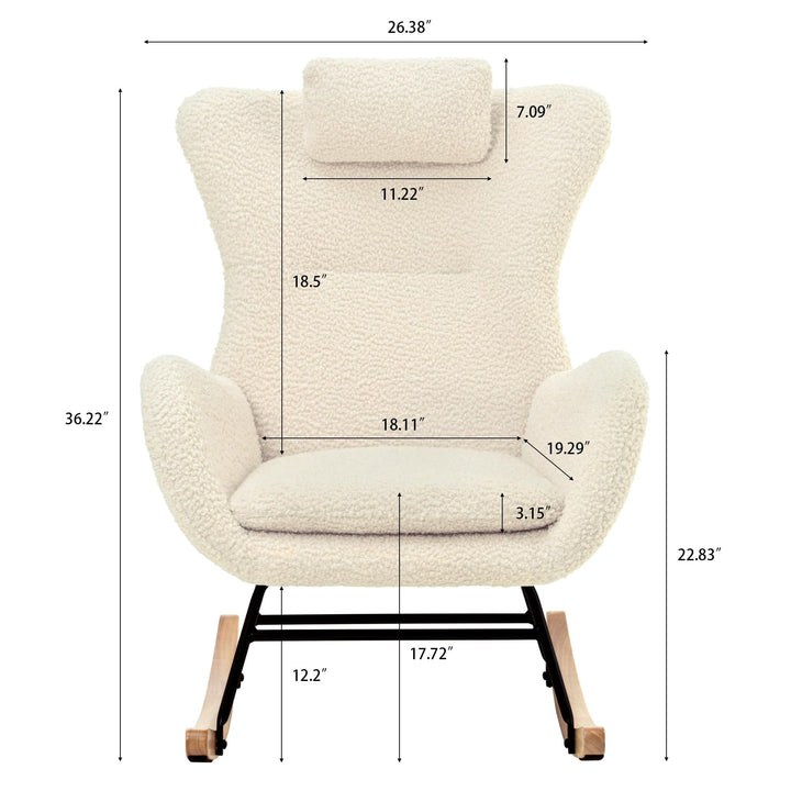 Rocking Chair Nursery Beige Modern Contemporary