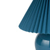 Nourison 13" Ceramic Round amp with Pleated Shade for Bedroom