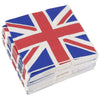 100pc Decorative Disposable Napkins with UK Flag Design for Birthday Parties Multi Color Square Bamboo