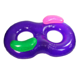 76" Inflatable Purple Side Swimming Pool Lounger Raft Plastic