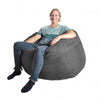 SLACKER sack 4-Feet Foam Microsuede Beanbag Chair, Large, Charcoal Grey