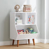 Toy Storage Organizer Kids Bookshelf and with Legs 3 Cube White