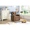 Velvet Kids Recliner Chair with Cup Holder and Sturdy Construction