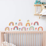 Hand-Drawn Rainbows Love Children Wall Sticker Nursery Multi