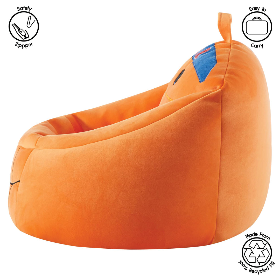 Heritage Kids Micromink Squishy Bean Bag Chair for Kids Ages 3+