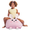 Stuffed Animal Storage Bean Bag Chair Cover only for Kids, Toy Holder