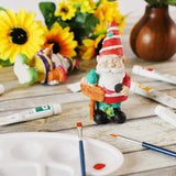 2 Pack Mini Paint Your Own Garden Gnome Statues Unpainted DIY