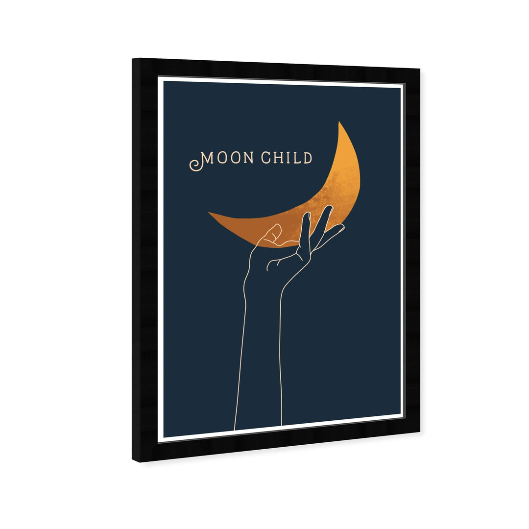 Moon Child' Astronomy and Space Wall Art Framed Print Moons Gold