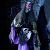 Haunted Hill Farm Lifesize Animatronic Scary Vampire Lady th Baby