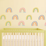 Hand-Drawn Rainbows Children Kids Wall Sticker Nursery Multi