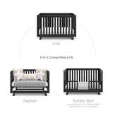 Storkcraft Beckett 3-in-1 Convertible Crib (White with Natural)