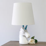 Simple Designs LT1078-BLU-LB 15.5" Sparking Glitter Unicorn Table Lamp