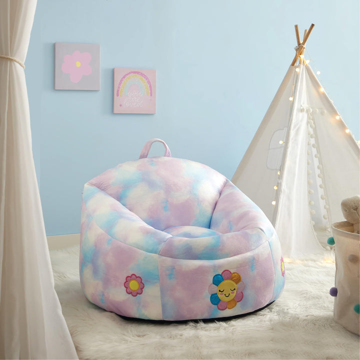 Heritage Kids Micromink Squishy Bean Bag Chair for Kids Ages 3+