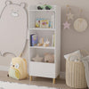 Modern Kids 4-Tier Bookshelf/Toy Storage Cabinet Organizer White Contemporary MDF Painted Includes Hardware