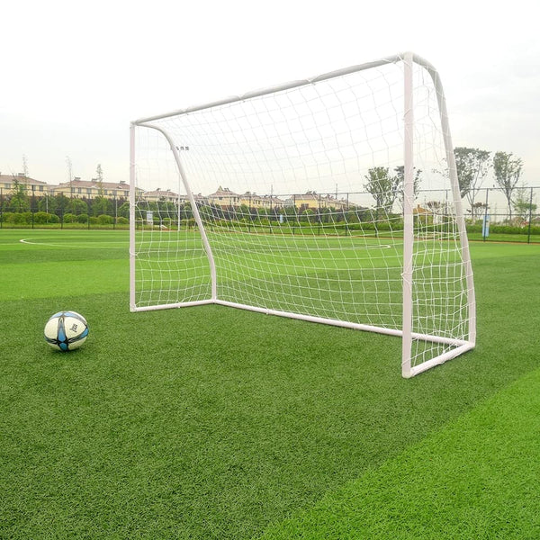 8' X 5' 2.7' Portable Soccer Goal Lightweight Professional Football Practice Training Aid Post Net White