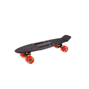 22 Inch Skateboard with Led Light Up Pu Wheels and Bendable Deck Black