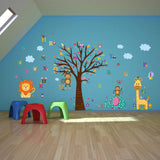 Learn in London Zoo Children Kids Wall Sticker Nursery Multi