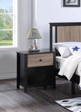 Olive & Opie Connelly Nightstand in Black and Vintage Walnut