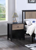 Olive & Opie Connelly Nightstand in Black and Vintage Walnut