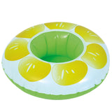 9" Inflatable Lemon Slice Swimming Pool Beverage Drink Holder Yellow Plastic