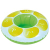 9" Inflatable Lemon Slice Swimming Pool Beverage Drink Holder Yellow Plastic