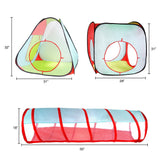 Kids Pop-up Tent Cube and Tunnel Set Multicolor