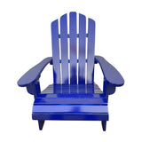 Outdoor Wood Children Chair Blue Modern