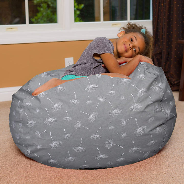 Posh Beanbags Bean Bag Chair Large-38in Canvas Birds