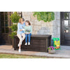 Pool Deck Storage Box and Bench is 2 in 1 Multifunctional Patio Seat