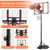 Portable Basketball Hoop Stand Height Adjustable Black