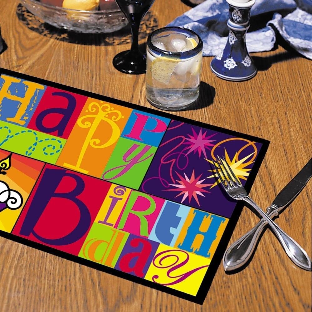 Paper Placemat Bright Birthday 24-Pack Multi Color