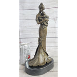 Mother Holding Baby Child Bronze Statue Sculpture Figure Original 14