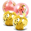 Bundle of Confetti Inflatable Beach Balls Size 16 Inch Inches Gold Pink