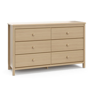 Storkcraft Alpine 6 Drawer Double Dresser (Driftwood) - GREENGUARD Gold Certified, Dresser For Nursery, 6 Drawer Dresser, Kids Dresser, Nursery Dresser Drawer Organizer, Chest of Drawers