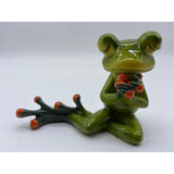 Frog Birthday Wishes Pair Multi Color Resin