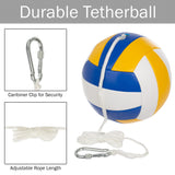 Hey! Play! Portable Tetherball Complete Outdoor Game Set with Base, Ball, Pump, Cord & Stakes - Family Game for Kids and Adults Medium