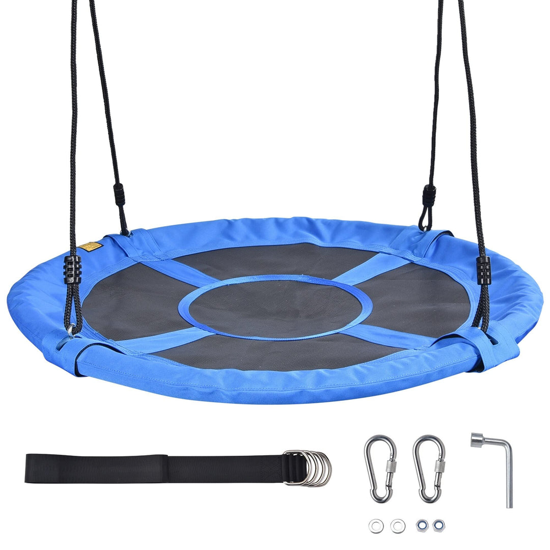 Weight Capacity 40" Flying Saucer Swing for Kids Outdoor Swings Blue