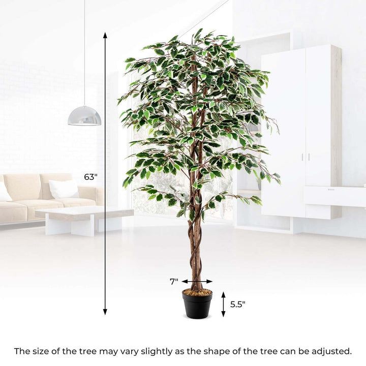 63'' Artificial Tree Indoor Plant in Nursery Pot D Cor