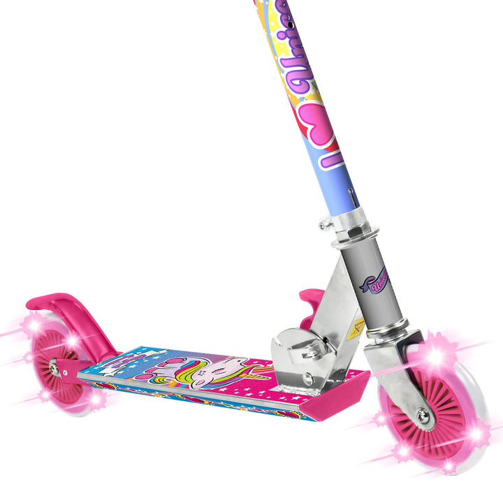 Ozbozz Unicorn Magical Sparkles Scooter with Flashing