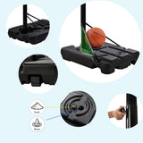 6.6-10 Ft. Adjustable Height Portable Basketball Hoop System with